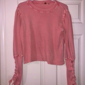 Free People Salmon Light Sweater - L